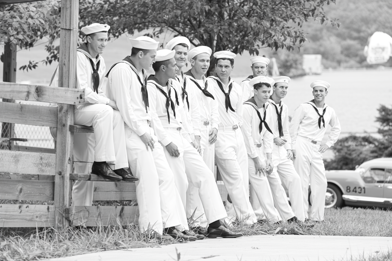 Sailors wearing bell bottoms