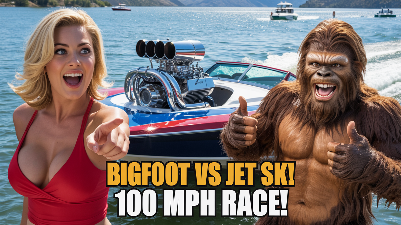 Bigfoot Drag Boat Race vs Jetski